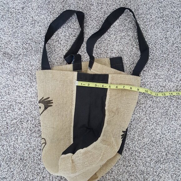 NEW Freebird by Steven Burlap Jute Tote Bag Reusable Shoulder Straps - Picture 5 of 6